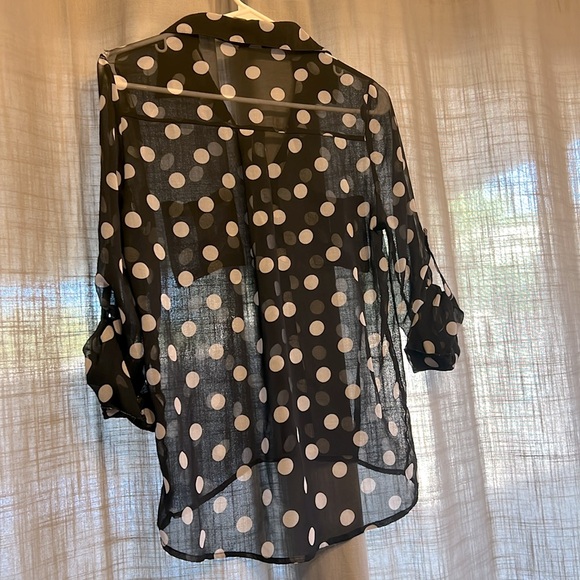 Sheer polkadot blouse - Picture 4 of 6